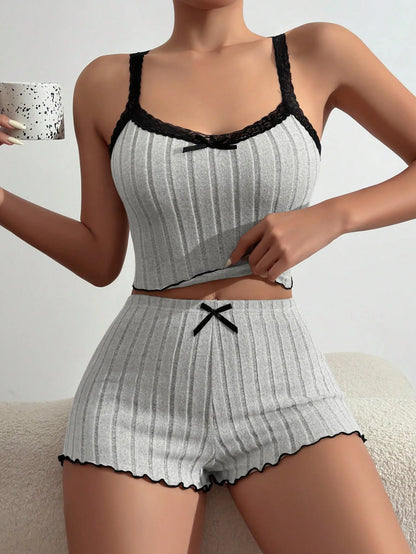 Shorts Sexy Milk Silk Pajama Set