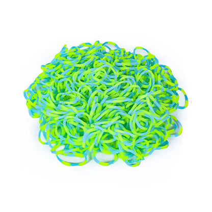 600pcs Elastic Colorful Rubber Loom Wristbands Weaving DIY Craft