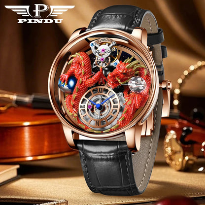 Diamond Tourbillion Top Brand Luxury Astronomia Quartz waterproof Watch