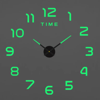 Large Wall Clock 3D DIY Quartz Acrylic Mirror Stickers Clocks