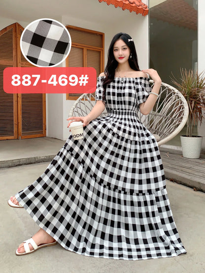Long Maxi Bohemian Korean Style Floral Vintage Slim Dress Boho