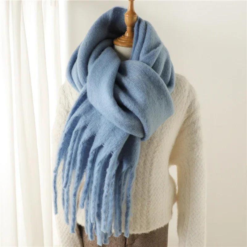 Cashmere Warm Solid Pashmina Blanket Wraps