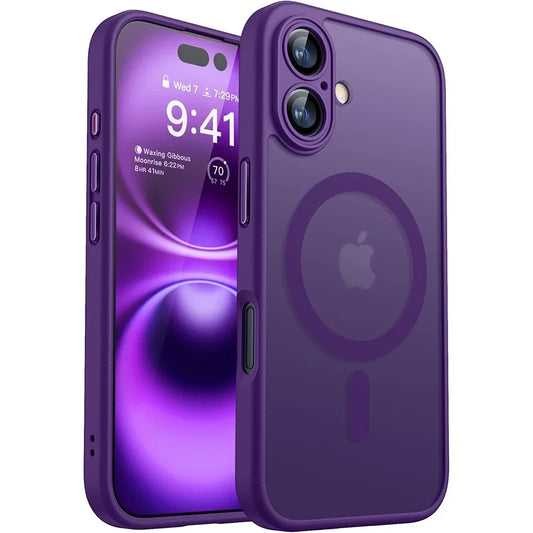 Magnetic Matte Translucent Shockproof iPhone Pro Max  Wireless Charge Cover