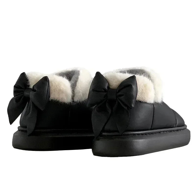 Snow Boot Furry Bow Cotton Shoe