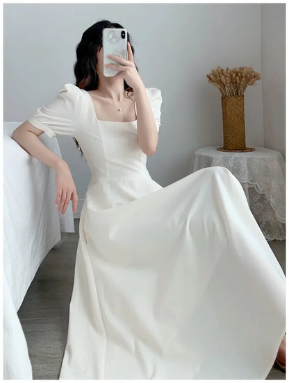 Slim Fit Bubble Sleeve Dress
