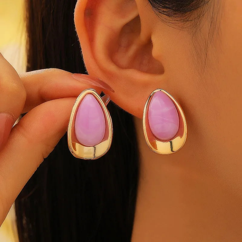Dripping Oil Stud Earrings