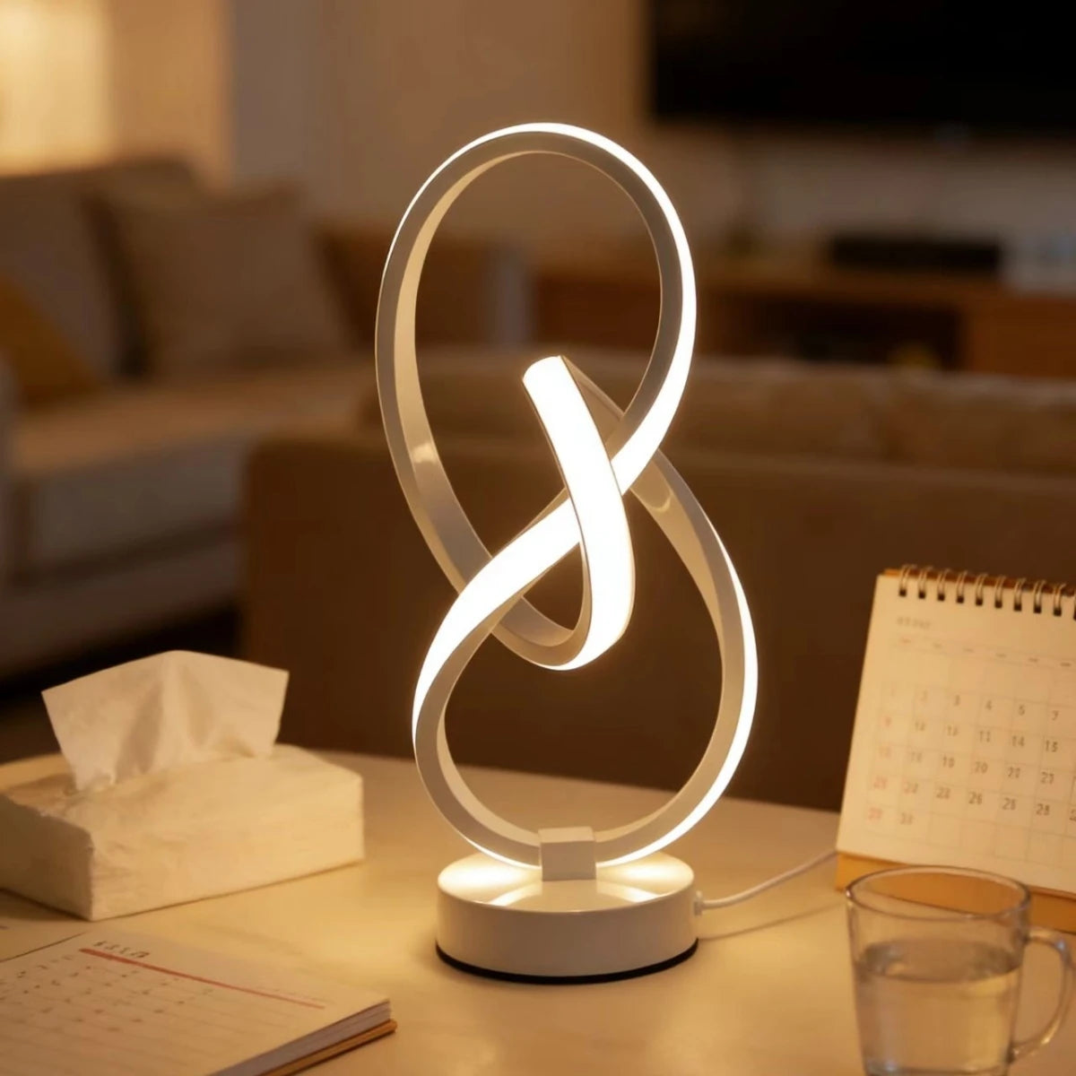 Creative LED desk lamp with USB 3 color adjustable