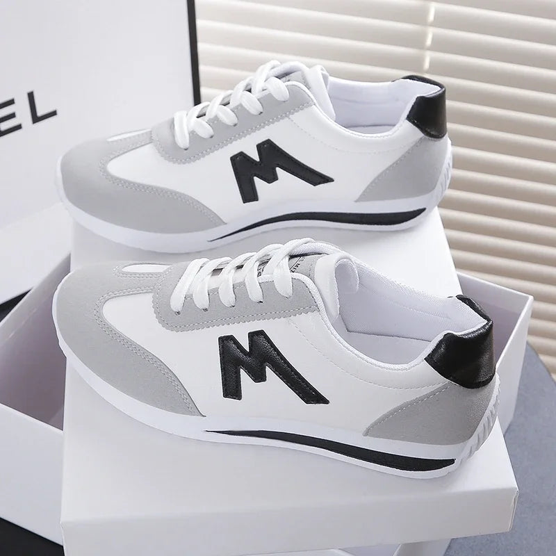 Round Head Deep Mouth Cross Lace Casual Sports Sneakers