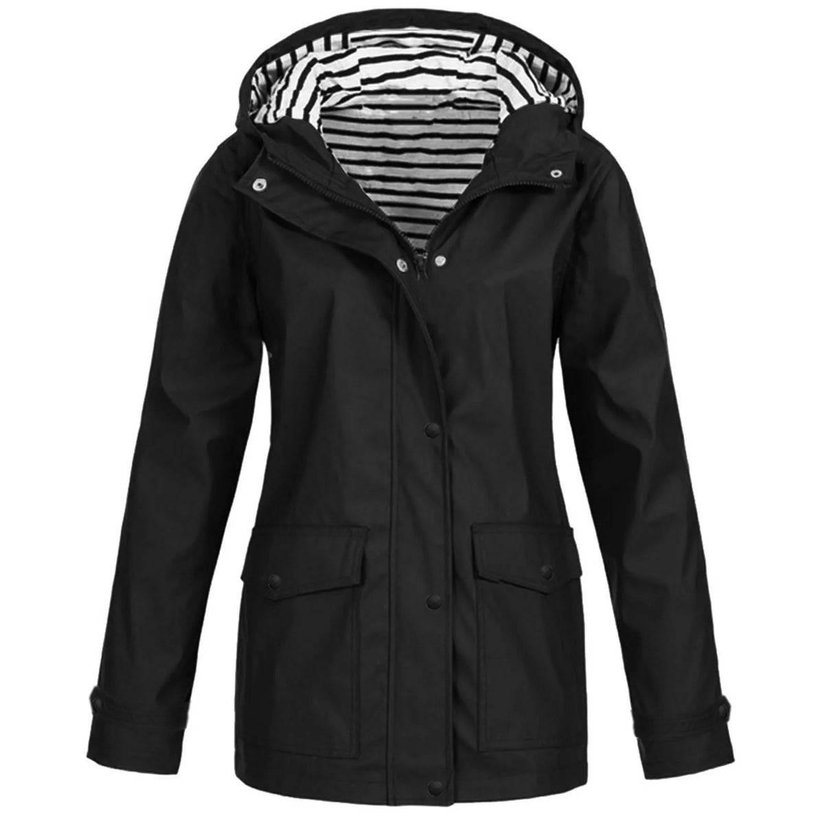 Rain Heat Retaining Outdoor Plus Size Waterproof Hooded Raincoat Coat