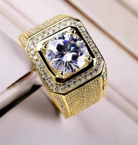 DANA White Golden Iced Out HipHop Rings