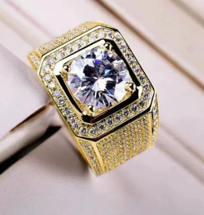 DANA White Golden Iced Out HipHop Rings