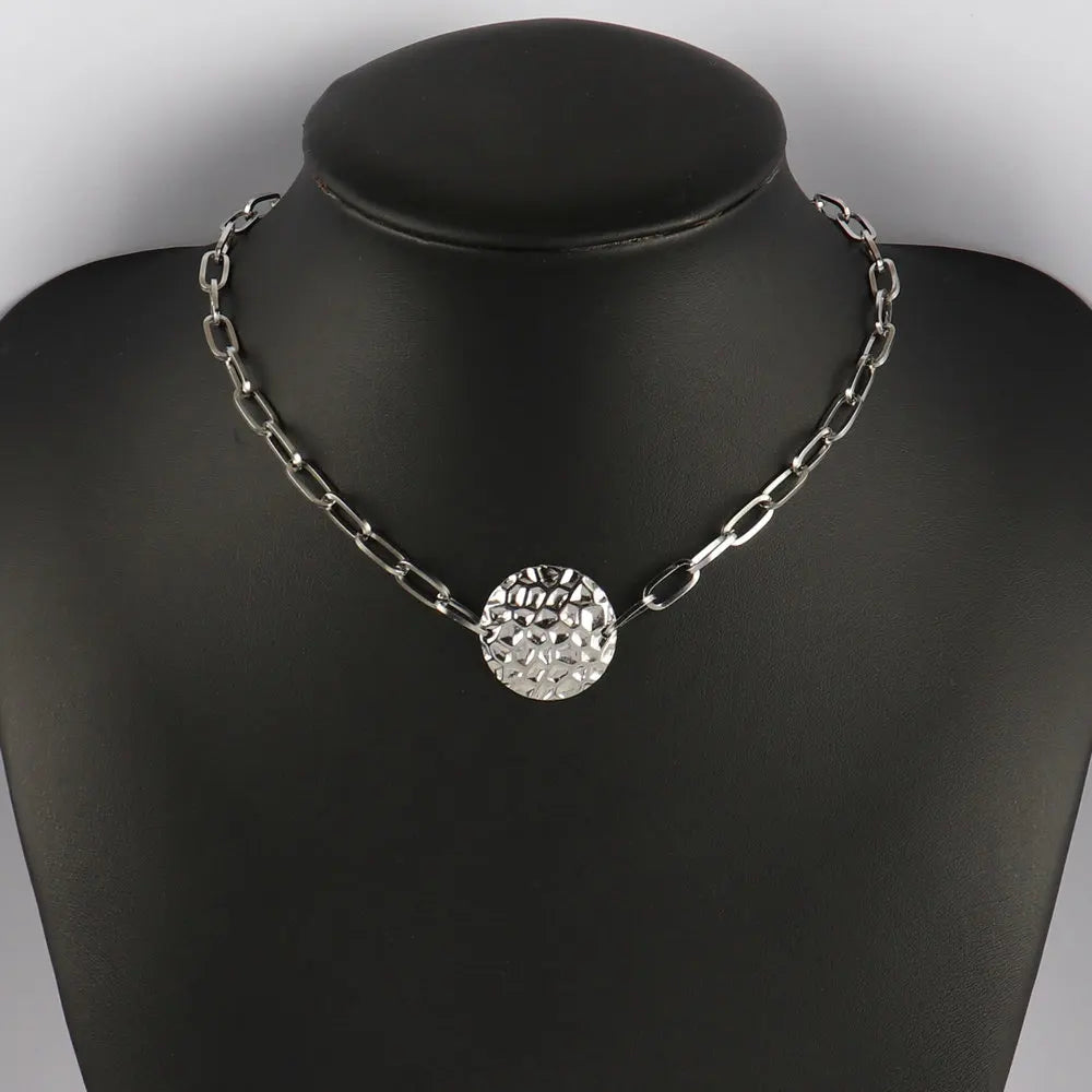 316L Stainless Steel Choker Heart Clavicle Chain Necklaces
