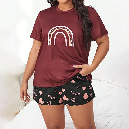 Letter Print Soft Short-sleeved Pyjama