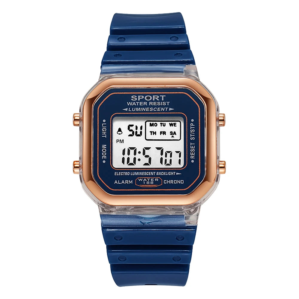 LED Digital Multi Functional Sports Minimalist Electronic Watch