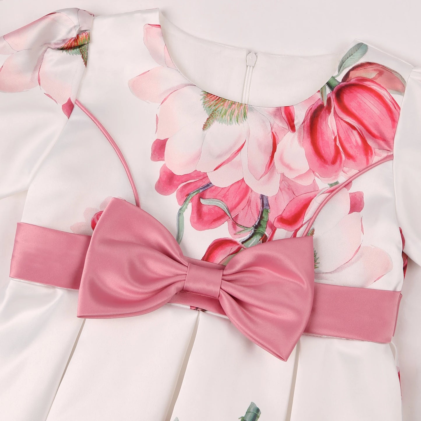 Bow Print Flower Baby Day Pompadour Catwalk Princess Dres