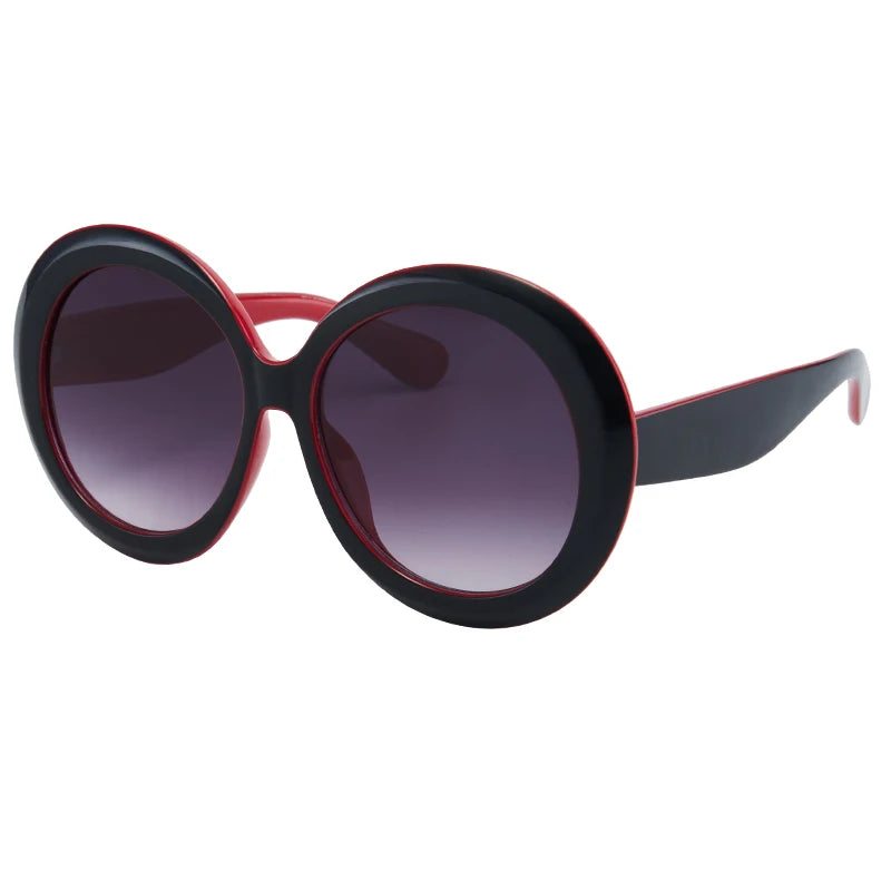 Retro Big Round Frame Sunglasses