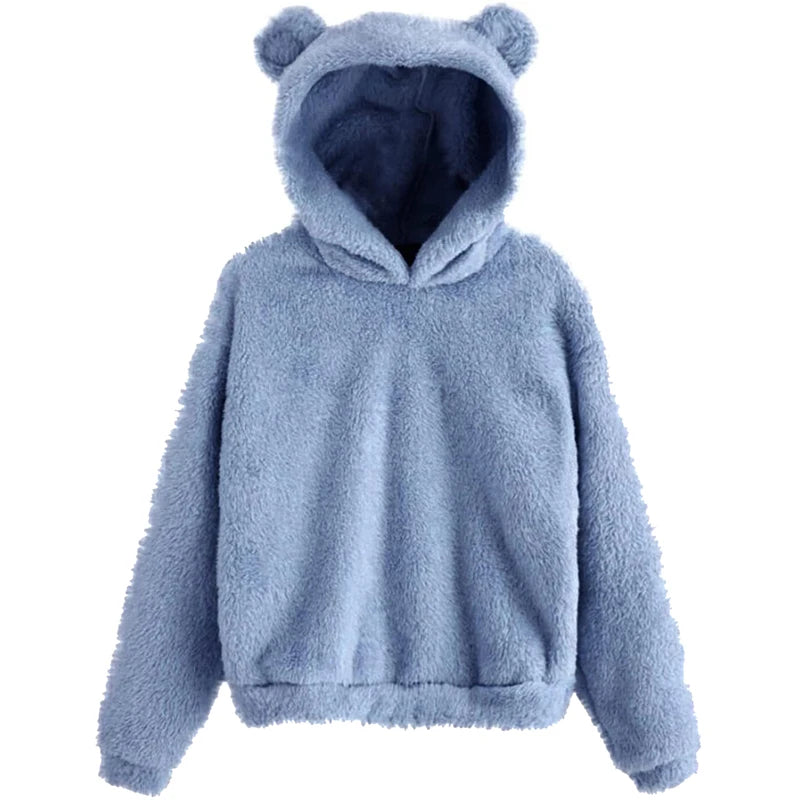 Korean Bear Ears Cute Fluffy Pullover