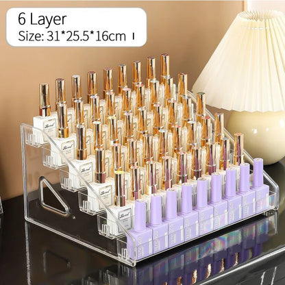 3/4/5/6/7 Layers Acrylic Nail Polish Display Organizer