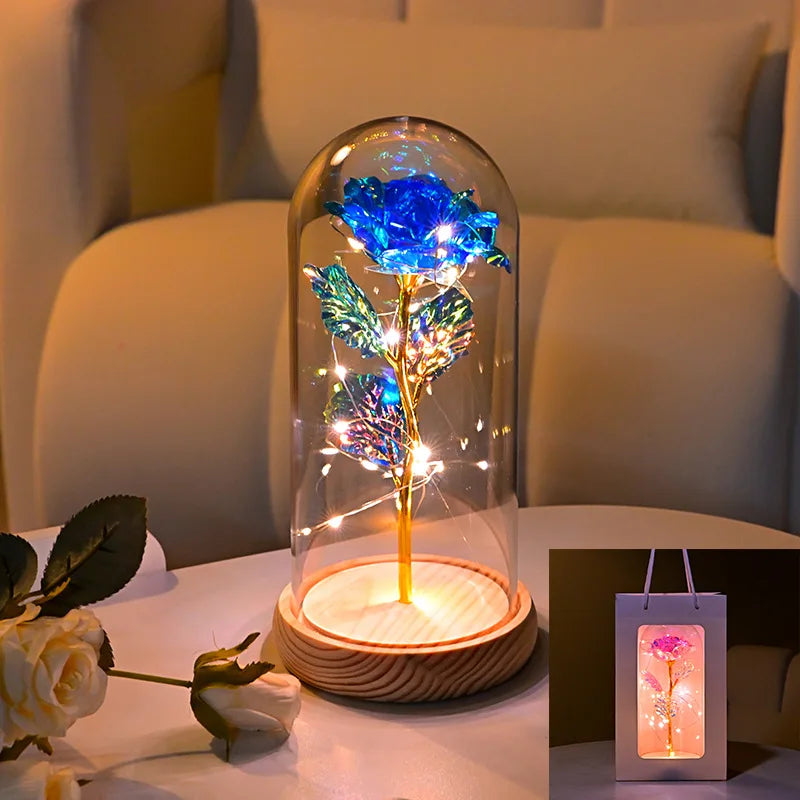 LED Galaxy Three Rose Artificial Flowers