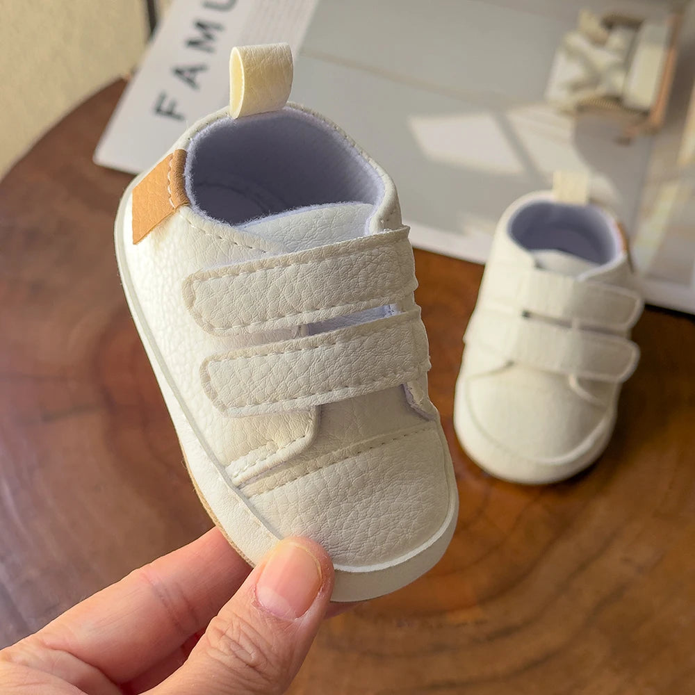 Leather Rubber Anti-slip Toddler First Walkers Shoes