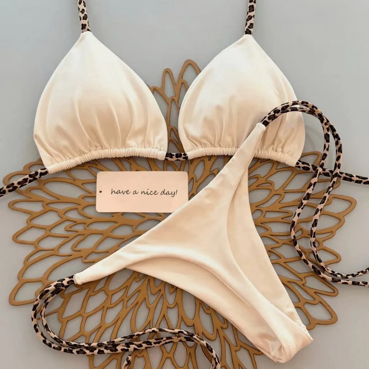 Swimsuit Swimwear Leopard Sexy Bikini Set