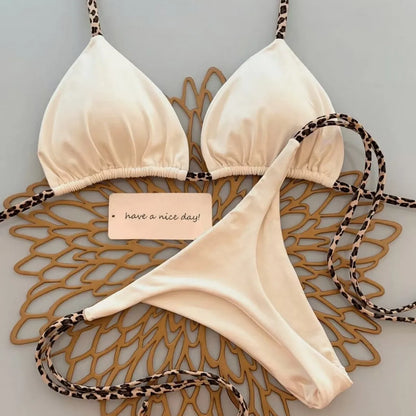 Swimsuit Swimwear Leopard Sexy Bikini Set
