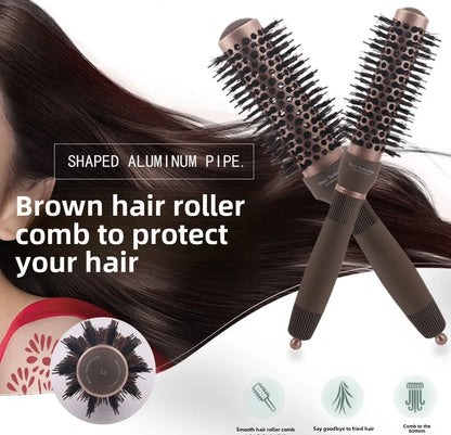 Ceramic Round Barrel Hair Curling Brush Anti Static Round Rolling Brush