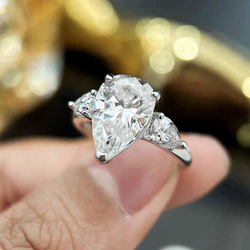 DANA Waterdrop Shape Full Moissanite Rings