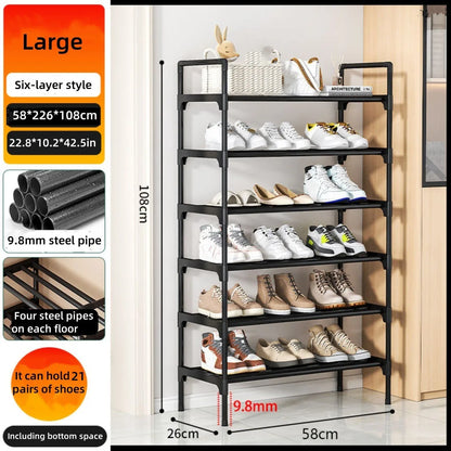 Shoe rack at the entrance of the house