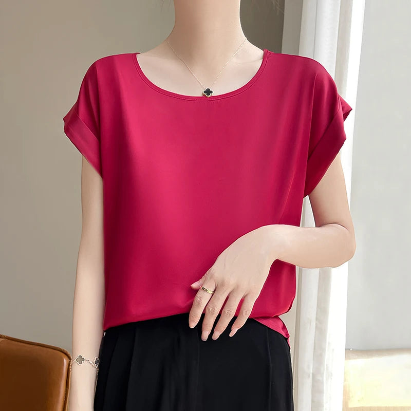 Silk Camisole Thin Vest Satin  Shirt
