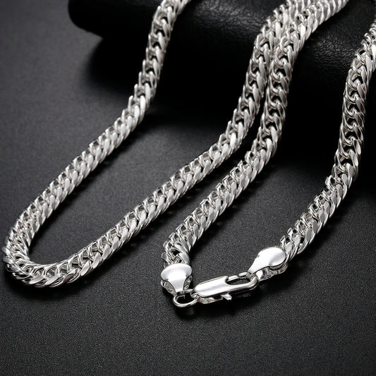 6MM chain 925 Sterling Silver Necklaces Jewelry