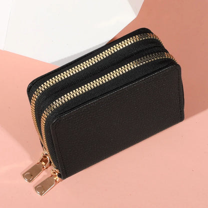 Short Coin Purse With Zipper Wallet