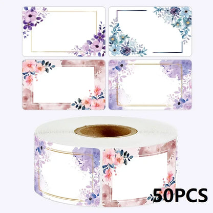 50/100/250PCS Flowers Name Lables Sunflowers Packaging Sticker