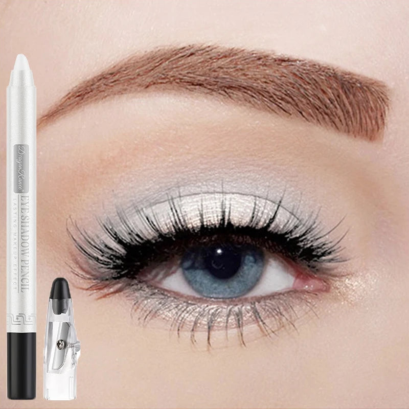 Metallic Blue Pearlescent Eyeshadow Pencil Stick Lasting Waterproof Smoky Glitter