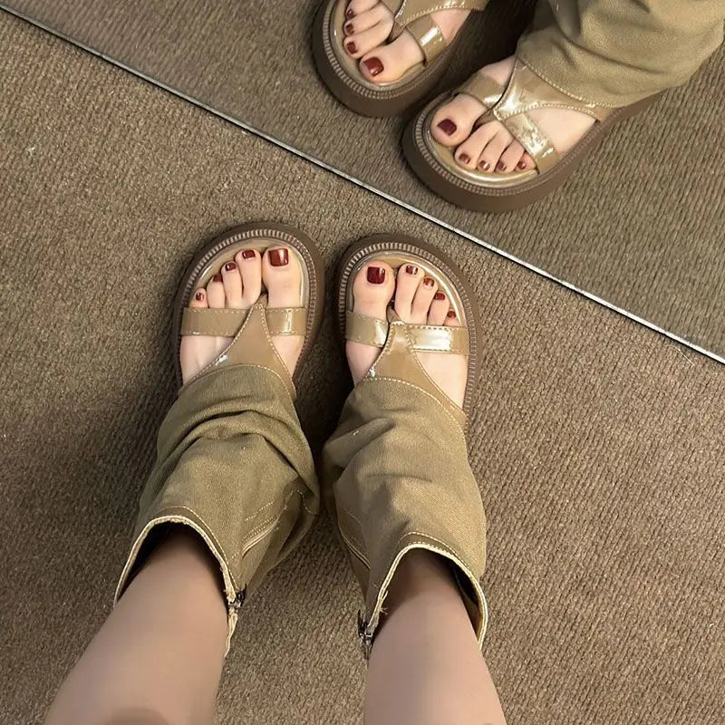 DANA heightening pants tube short boots