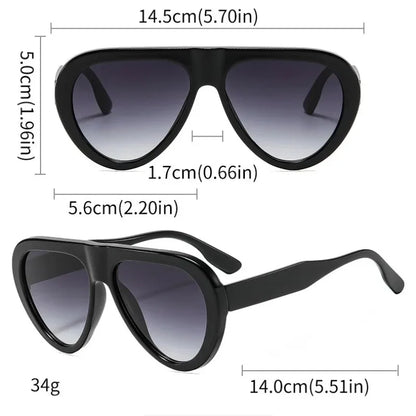 Vintage Oversized Oval Sexy Sunglasses