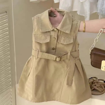 Bear Leader Girls Windbreak Sleeveless Dress