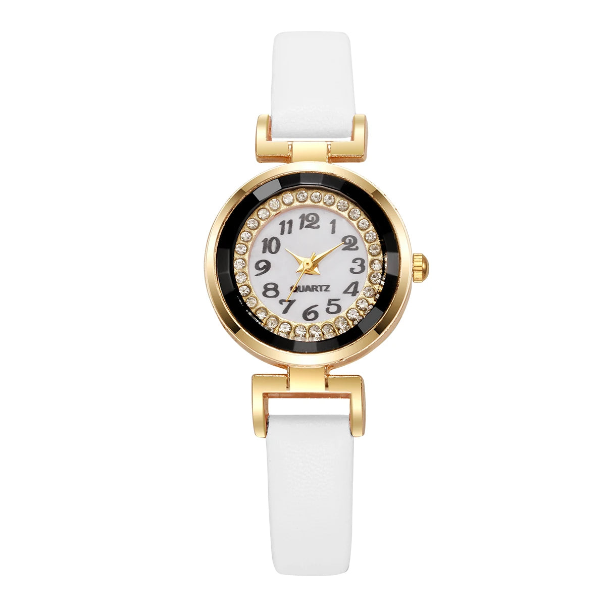 Small Arabic Casual Leather Strap Watch
