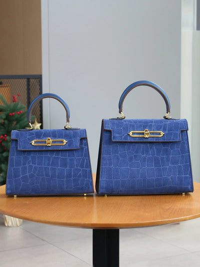 Frosted crocodile pattern high-end bag