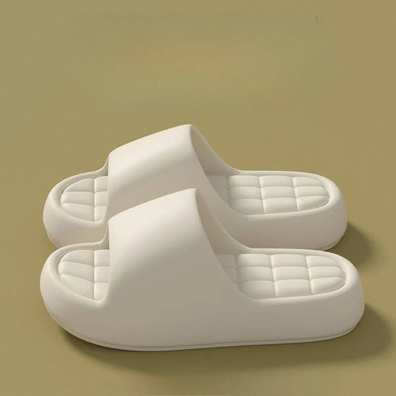 Unisex Bathroom Flat Sandals Thick Platform Slippers