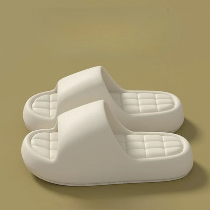 Unisex Bathroom Flat Sandals Thick Platform Slippers