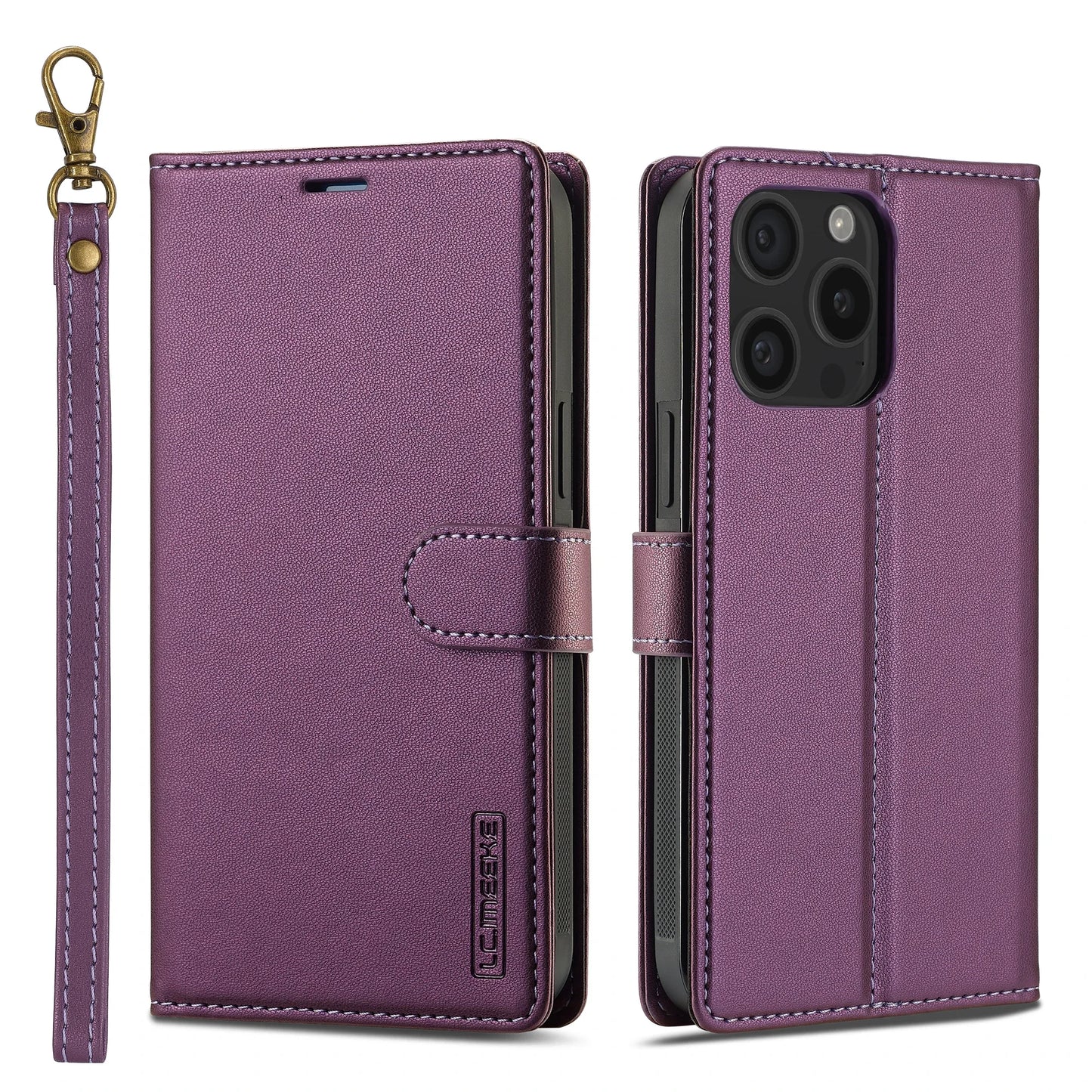 2 in 1 Removable Flip Leather iPhone Case Magnetic Wallet Cover