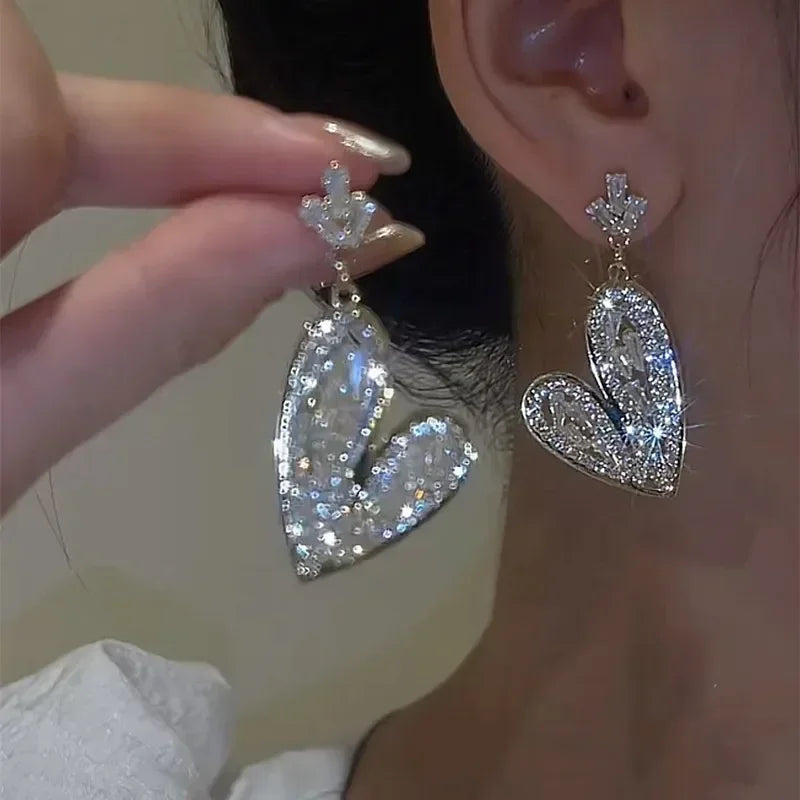 Exaggerated Leaf Flower Hoop Earrings