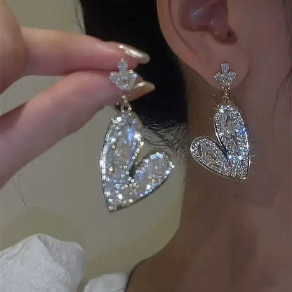 Exaggerated Leaf Flower Hoop Earrings