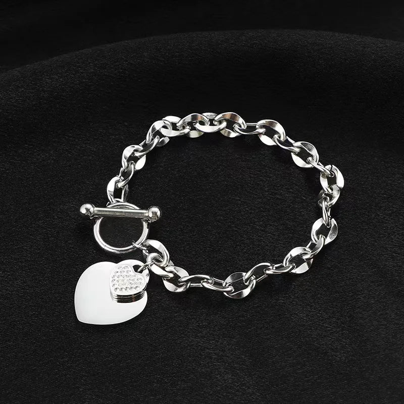 Stainless Steel Gold Starfish Moon Star Bracelet