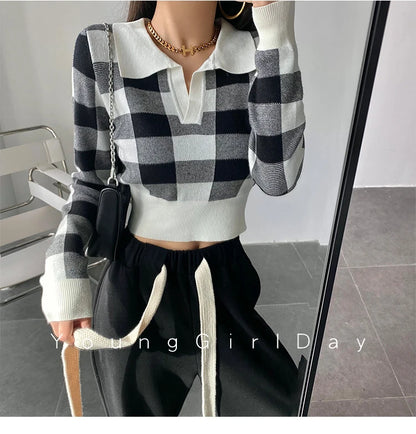 Autumn Vintage Knitting Long Sleeve Pullover Sweaters