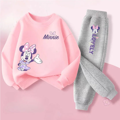 Baby Girls O Neck Sweatshirt Pants Thin Tracksuit Set