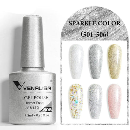 Glitter LED French Nail Polish