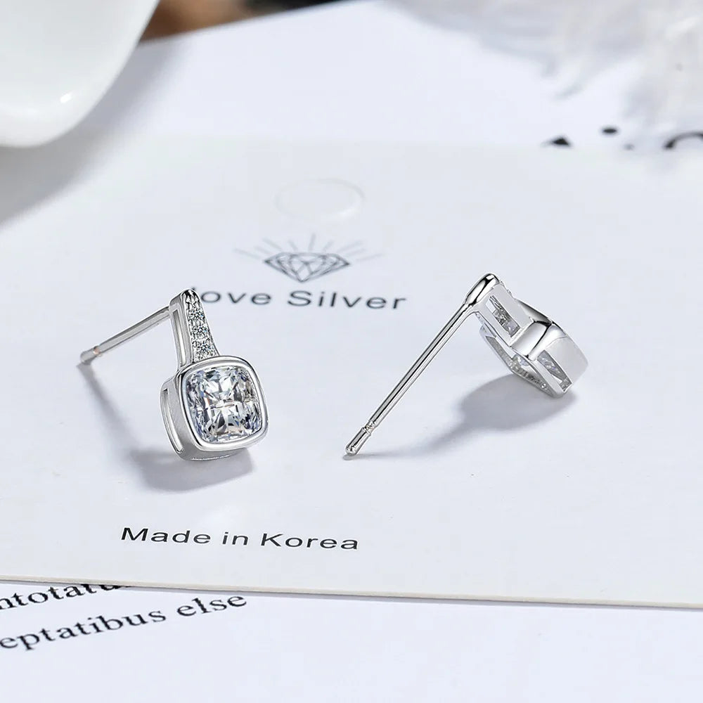 925 Sterling Silver Multiple zircon Earring