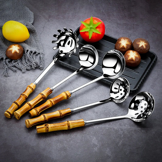 Stainless Steel Colander Metal Noodle Spoon